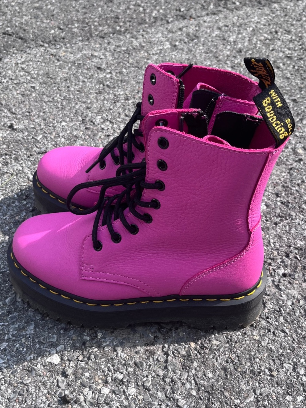 Jadon Pink Platform Doc Martens